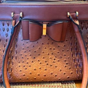 Ostrich leather handbag